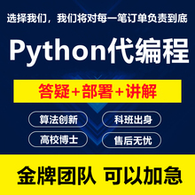 Python代编程深度学习算法接单代码代做神经网络跑通指导爬虫定制