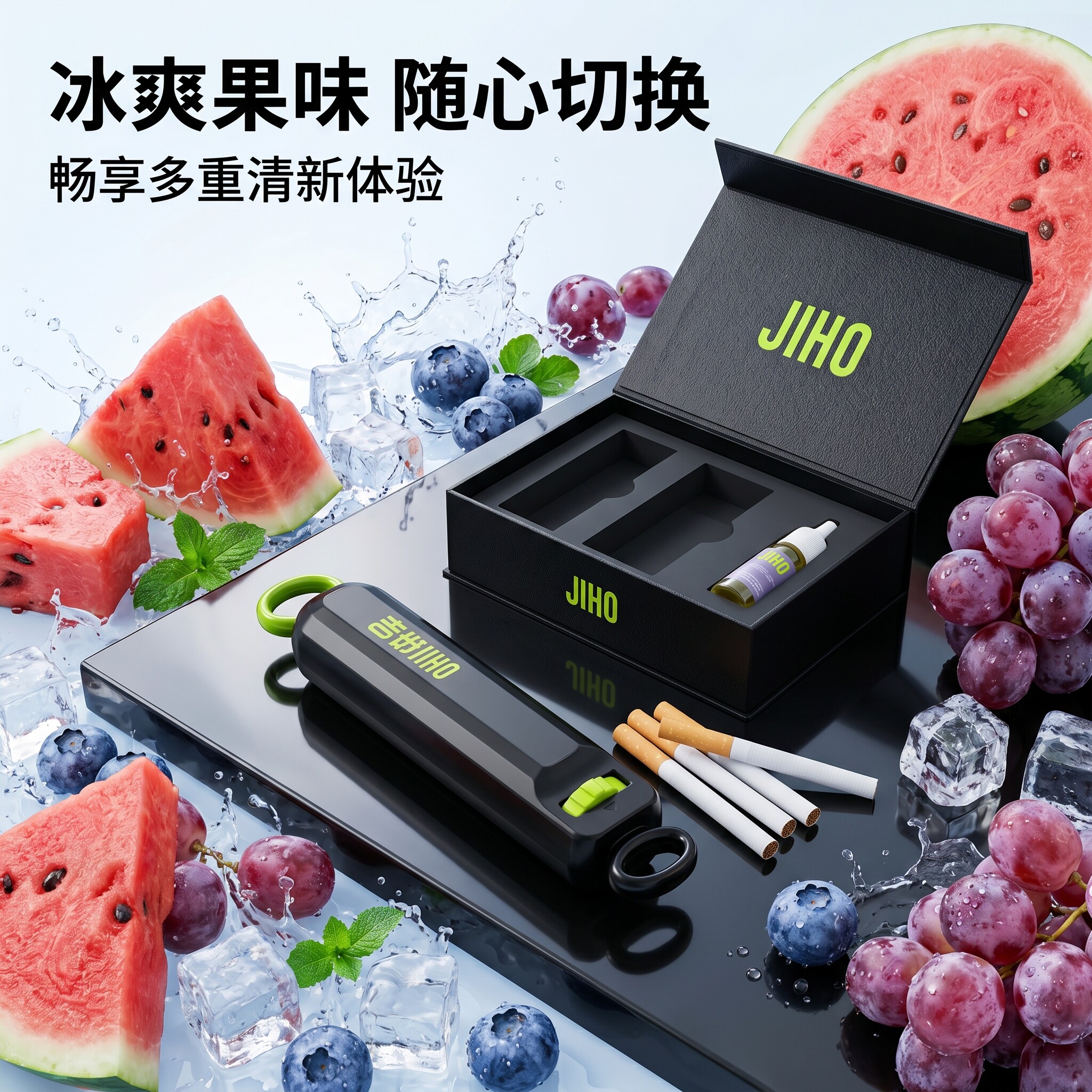 烟用液态薄荷爆珠匣爆珠仪薄荷水果味 粗中细烟超凉薄荷便携注射