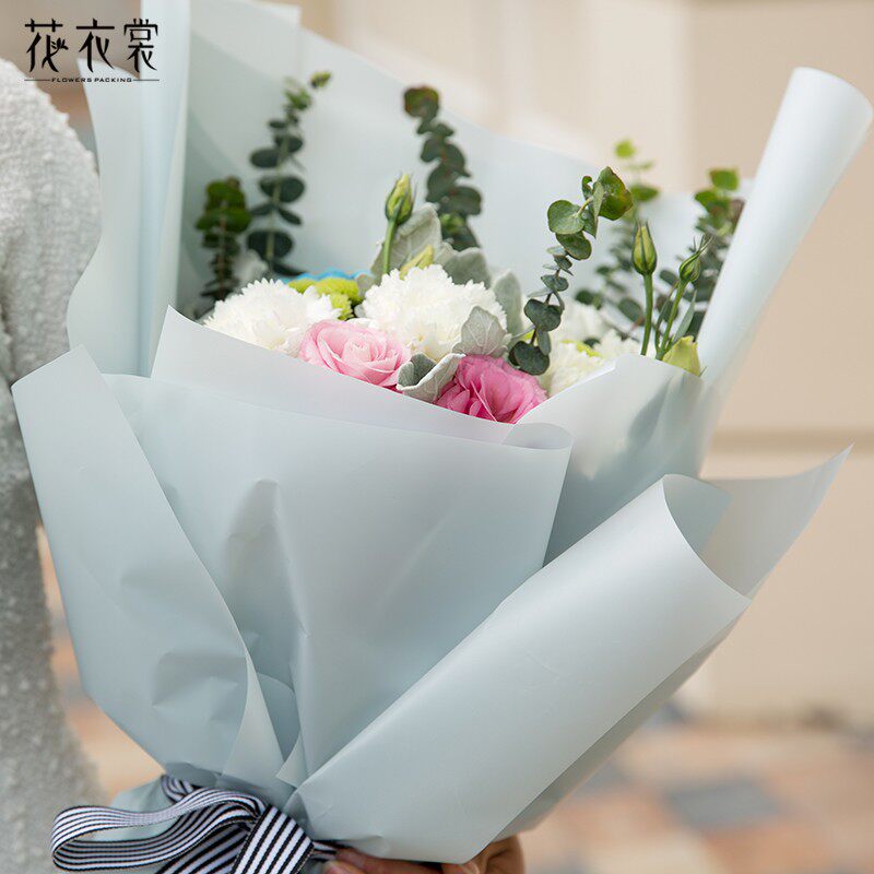 花衣季鲜花防水包装纸韩式纯色韩素纸花店花艺花束包花纸用品材料