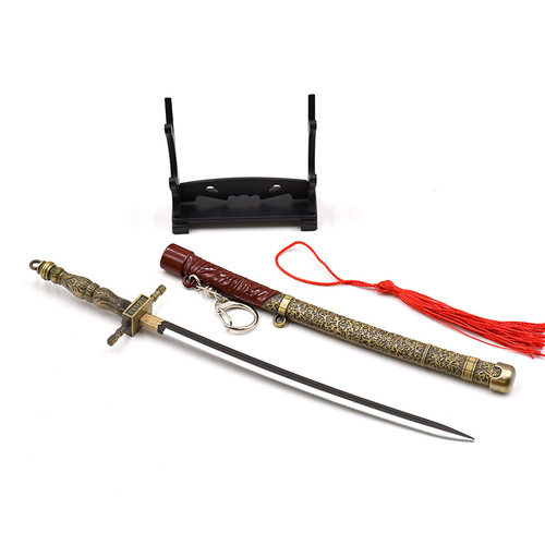 热销血缘诅可弹动迷你太刀千影刀剑模型钥匙扣摆件书包挂件