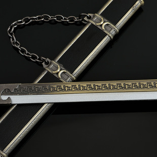 古代冷兵器金属模型方卓英佩刀带鞘22CM合金工艺品收藏玩具手办