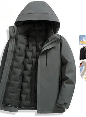 羽绒服冬季户外可拆鹅绒