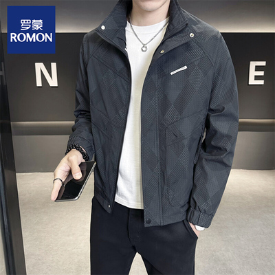 罗蒙男士立领夹克冲锋衣春季新款