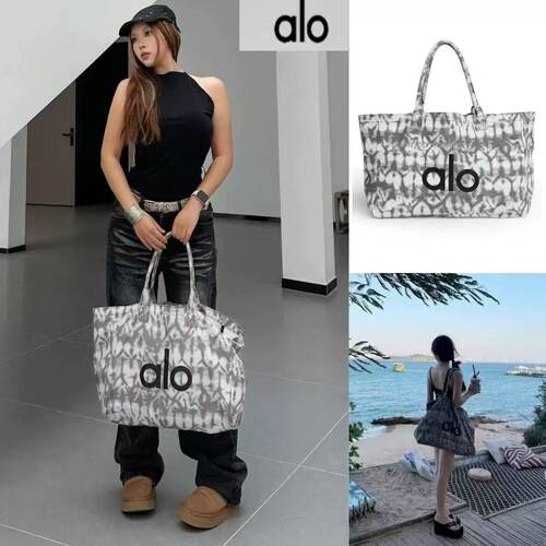 a1o欧阳娜娜同款手提瑜伽包大容量购物袋托特单肩包帆布包行李包