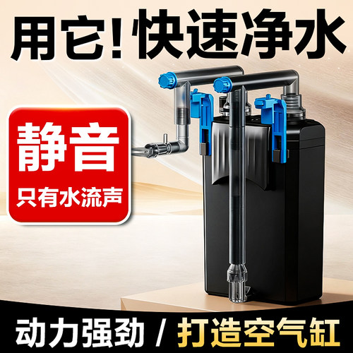 鱼缸外置过滤桶！养出空气缸