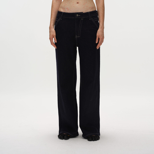 Metaricotta 原色质感复古休闲牛仔裤女直筒裤