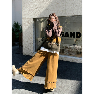 2026春季森系温柔风优雅气质单排扣针织马甲打底衫裤子三件套女款