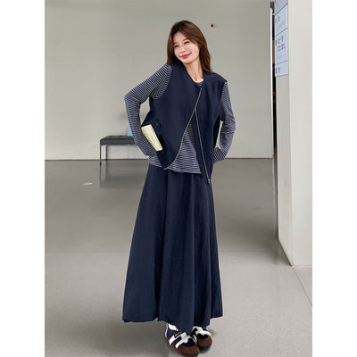 春秋季运动服工装套装裙女三件套