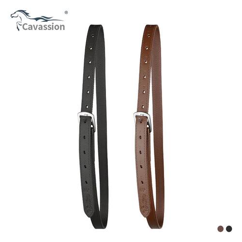 cavassion牛皮织带蹬带 马术马镫带马鞍配件骑马马具8212022
