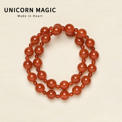 巨好看的手链红色玛瑙手串女款