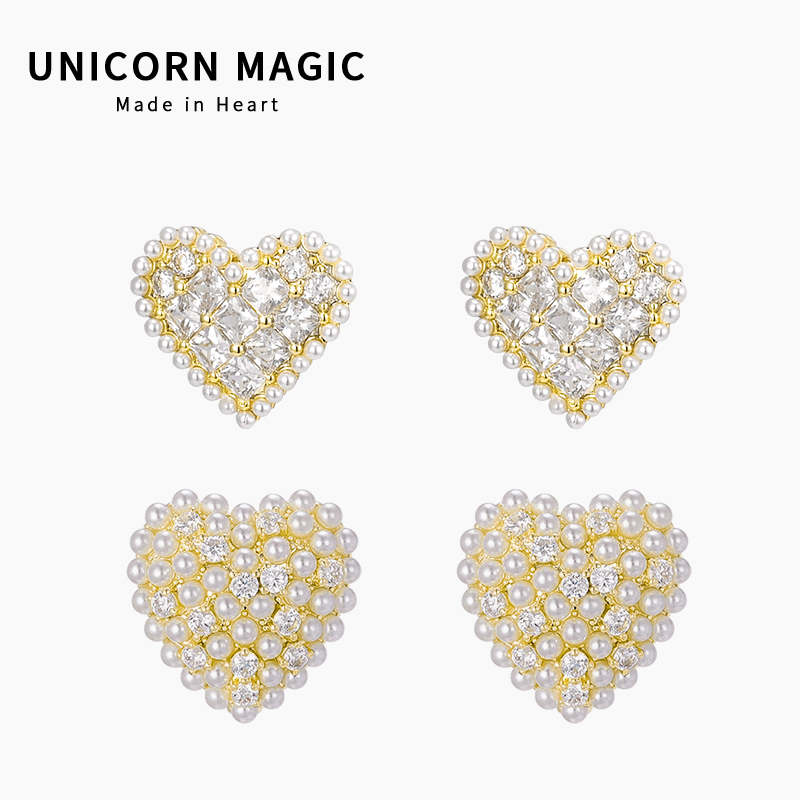 法式复古耳饰爱心秋冬耳钉高级感