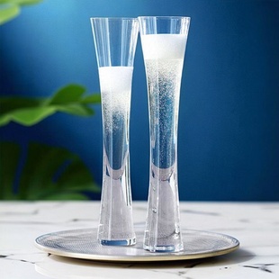 艺术小酒杯水晶玻璃小蛮腰香槟杯结婚礼物高脚杯气泡酒杯起泡酒杯