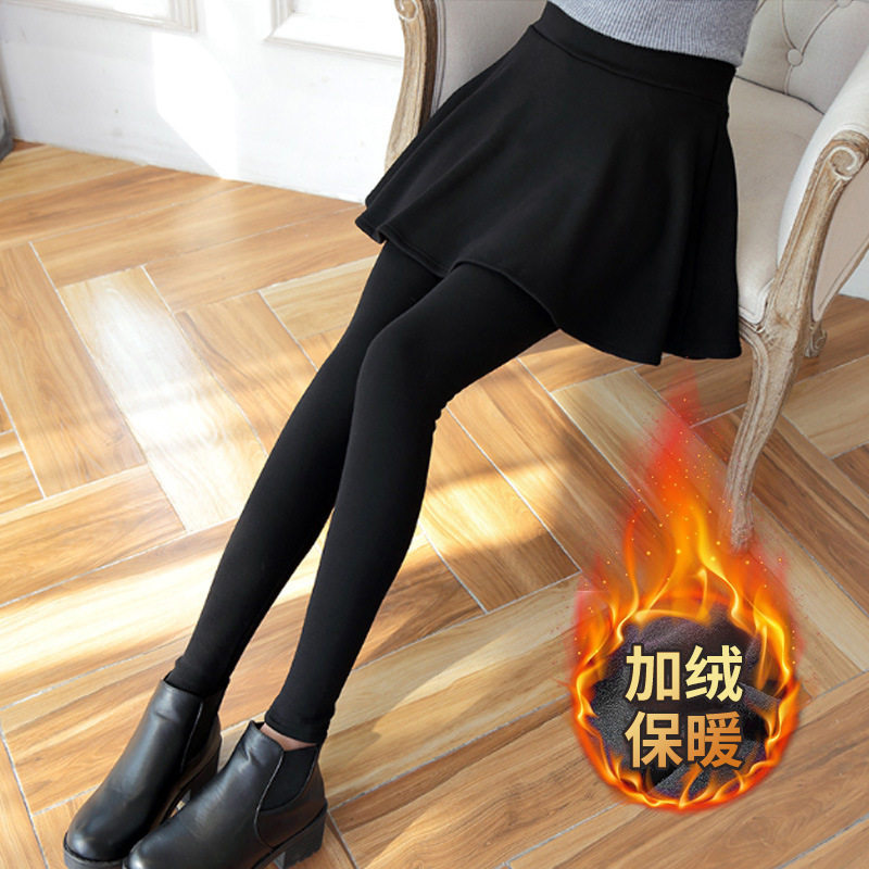 秋冬假两件加绒加厚带裙