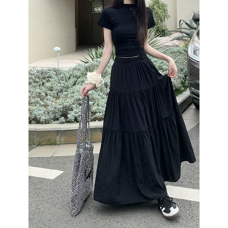 粉色半身裙女2026新款夏