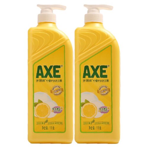 斧头牌AXE洗洁精洗碗精1kg柠檬味去除油污不伤手可洗碗碟餐具果蔬