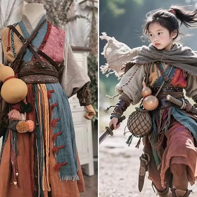 熹言 半城烟沙破烂流浪汉服古风江湖武侠摄影表演侠客走秀服装