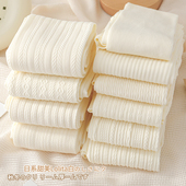 日系JK奶白色连裤 袜女甜美Lolita白丝 袜秋冬加绒加厚米白色打底裤