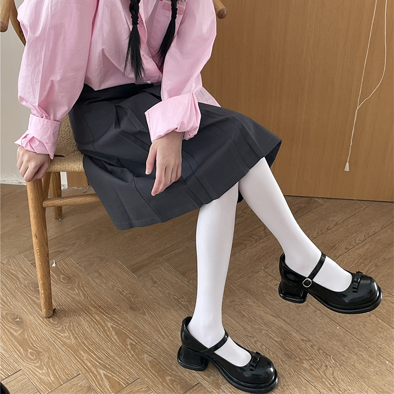 日系lolita甜美彩色天鹅绒连袜女