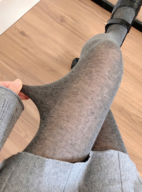 春秋薄款烟灰色连裤袜女浅灰色丝袜棉质深灰色打底袜裤日系JK黑丝