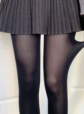 厚黑美学春秋款天鹅绒烟灰色连裤袜jk黑丝袜女日系奶白色打底裤袜