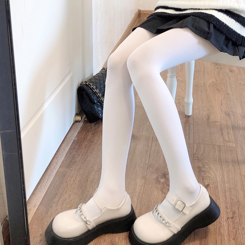 加厚奶白色连裤袜JK白丝袜打底袜