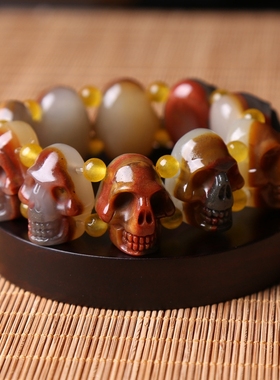 骷髅头手串男士大号手链