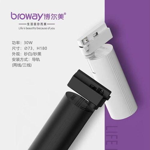 528系列二线三线30W导轨射灯