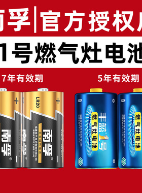 南孚1号大码碱性干电池一号LR20天然气燃气煤气灶热水器适用批发安全不漏液玩具摩托车手电筒收录机包邮