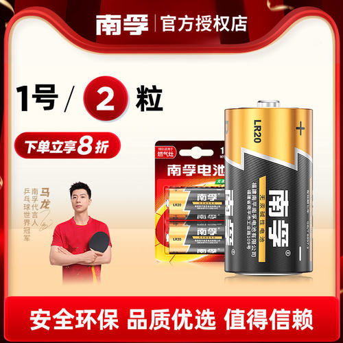 南孚电池1号电池2粒大号一号