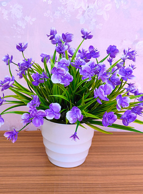 蝴蝶兰仿真花假花摆设客厅餐桌花摆花绿植小盆栽室内外摆件装饰品