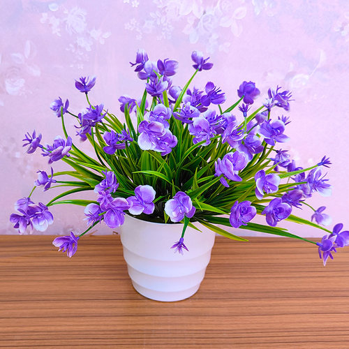 塑料假花室内装饰蝴蝶兰百合花