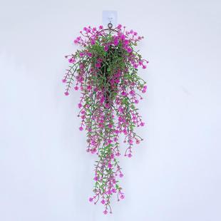 塑料装饰挂墙吊篮植物仿真花客厅室内吊篮假花长藤婚庆挂墙绿植物