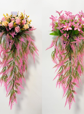 仿真玫瑰百合花墙挂客厅婚礼花束
