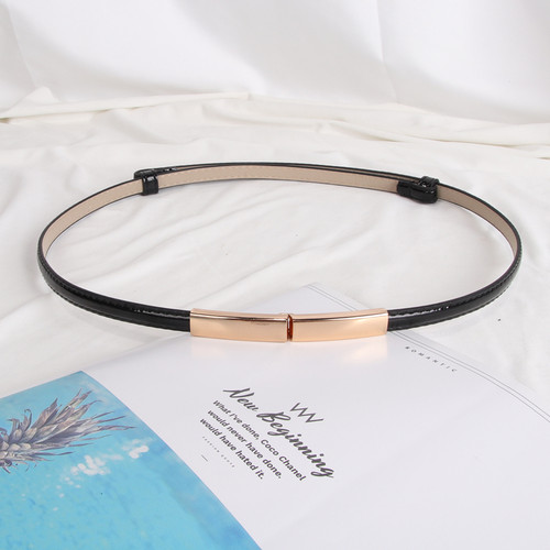 女士百搭风连衣裙子收腰小皮带