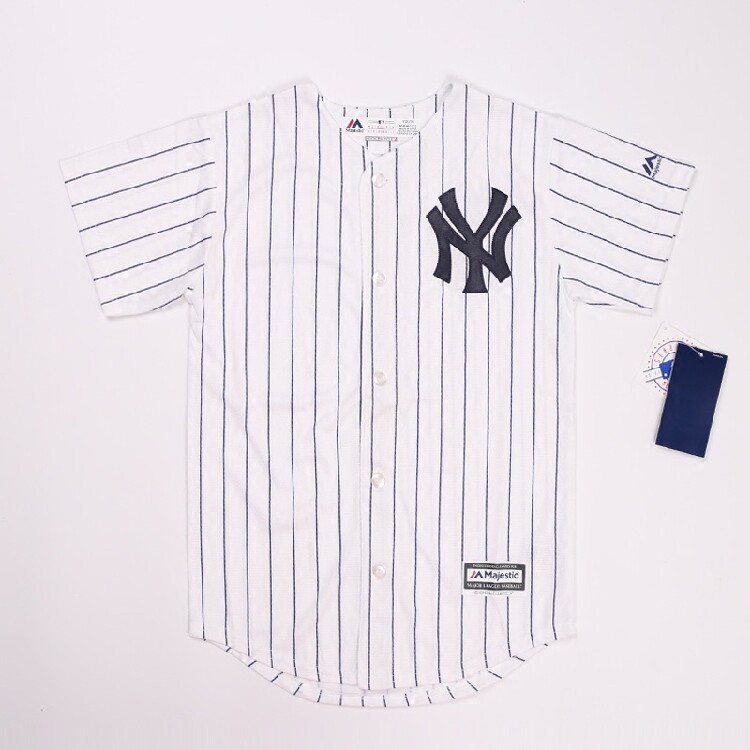 正品mlb棒球服ny纽约洋基扬基队球衣儿童亲子情侣短袖t恤