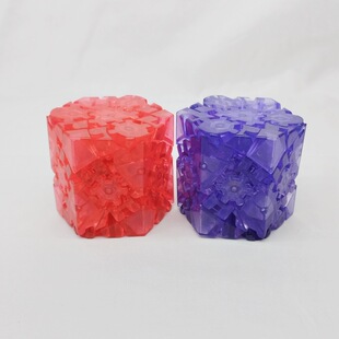 蓝蓝透明齿轮六棱柱魔方Gearhexagonal prism Cube限量版异形魔方