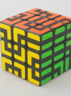 梯色六色迷宫三阶魔方 Maze Cube 梯色高难度 特殊图案3阶魔方