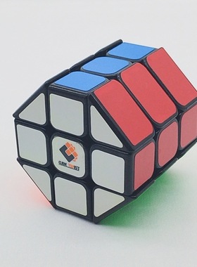 梯色三阶圆柱魔方 3x3阶外形变形魔方3X3cylinder Cube 黑底六色