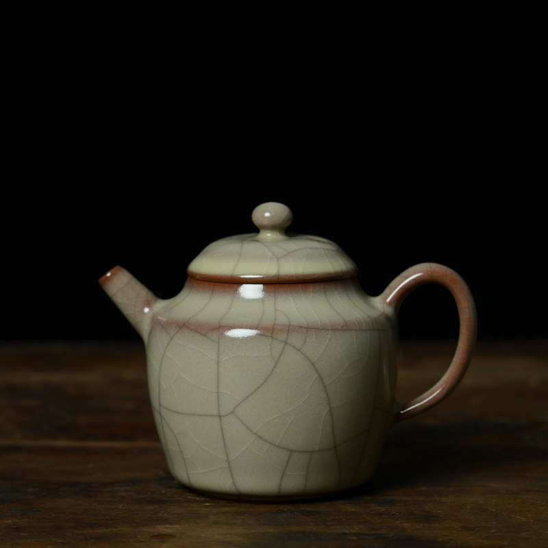 功夫茶壶泡茶龙泉窑青瓷陈路军传世哥窑全手工壶单壶陶瓷高档礼品