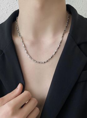 男士嘻哈莫比乌斯钛钢项链