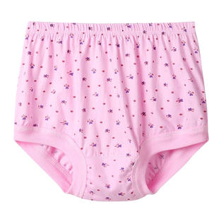 妈妈内裤全棉中老年高腰三角棉内裤加肥加大码宽松女奶奶老人短裤