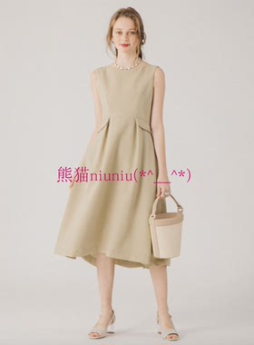 小众贵牌~独+纯Y Ce1f0rd 无袖收腰连衣裙 CWFO192013