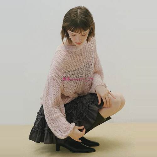 甜美百搭褶皱高腰蛋糕短款半身裙