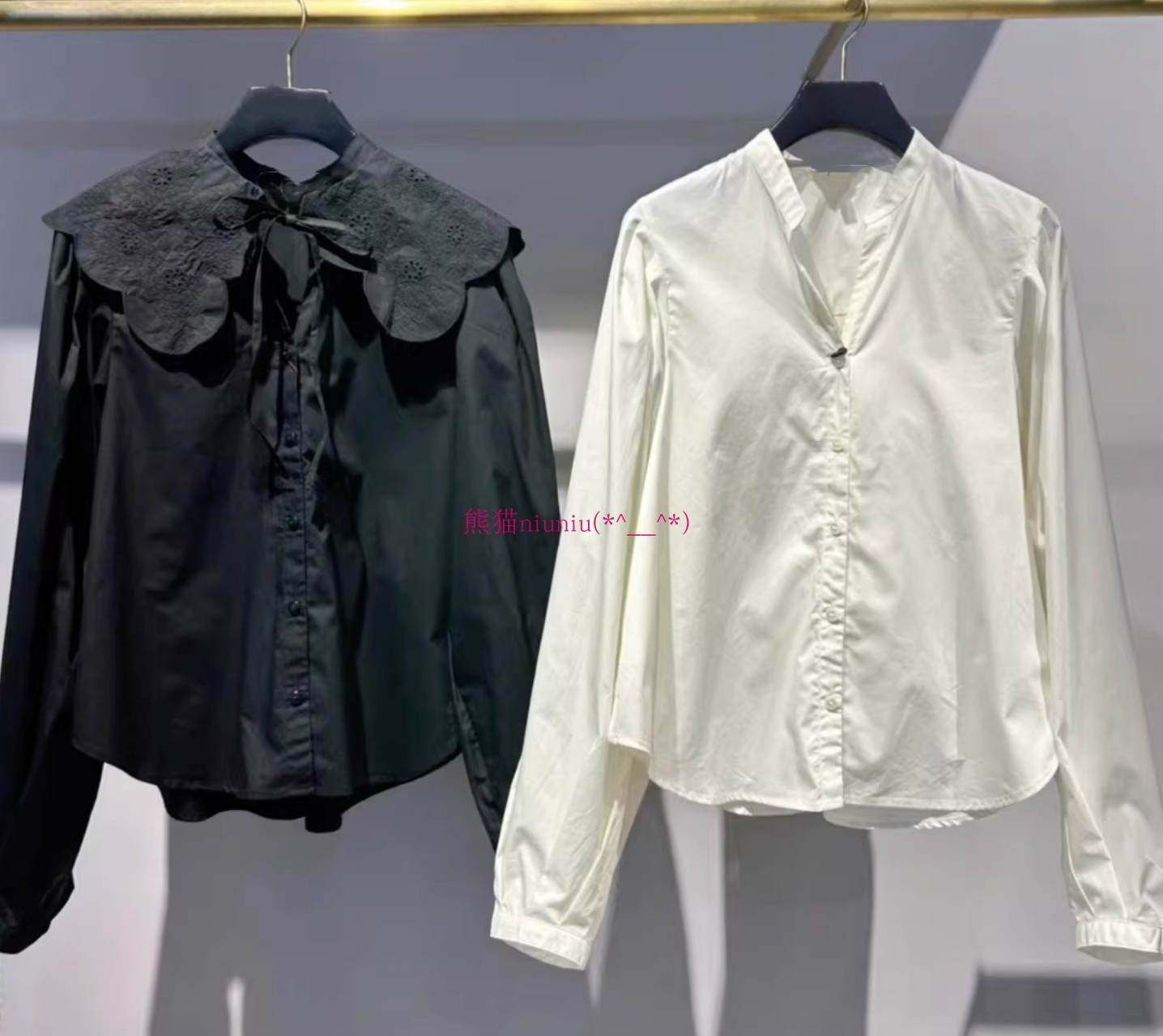 减龄可拆系带娃娃领甜美休闲衬衫