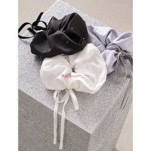 点睛之笔！纯元现货S家 时尚百搭缎面系带大肠发圈发饰SWGG255643