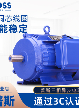 江苏普斯YE3三相电动机380v马达铜芯异步交流微型电机全新B3卧式