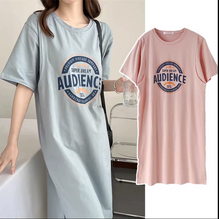 孕妇可哺乳连衣裙春夏季纯棉大码连衣裙