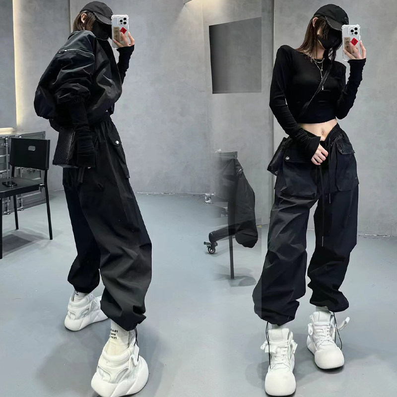 运动服套装女2025早秋潮流美式休闲宽松显瘦外套束脚裤两件套潮流