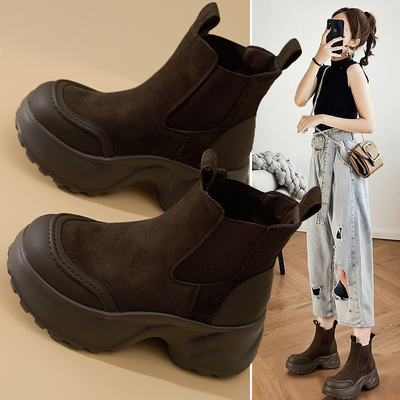 内增高切尔西靴子女短筒今年流行