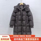 瑞25D529冬装 羽绒服外套 减龄休闲白鸭绒连帽中长款 2025女新款 时尚